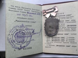 Материнская Слава 2 степени 407098 с Документом.