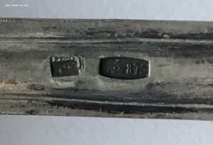 Набор столовых ложек в коробке. СССР. Серебро 875 со звездой