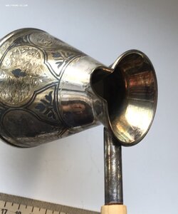 Серебряная турка кофеварка в коробке. Чернение. Серебро 875