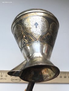 Серебряная турка кофеварка в коробке. Чернение. Серебро 875