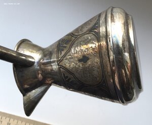 Серебряная турка кофеварка в коробке. Чернение. Серебро 875