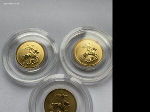3 монеты Георгий Победоносец,золото