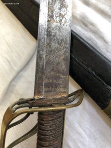 Сабля французская с тесачным клинком кон. 18в. мастер Poeter