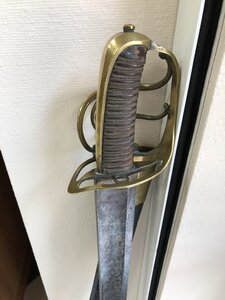 Сабля французская с тесачным клинком кон. 18в. мастер Poeter