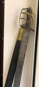 Сабля французская с тесачным клинком кон. 18в. мастер Poeter