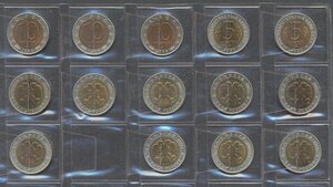 Красная книга (биметалл) 14 монет.
