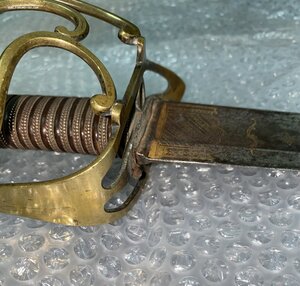 Сабля французская с тесачным клинком кон. 18в. мастер Poeter