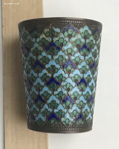 Стопка. ЛЮФ. Серебро 875 Проба, Перегородчатая Эмаль 3 Цвета