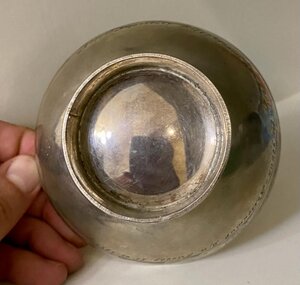 Серебряная сахарница. Серебро 875 проба со звездой