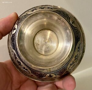 Серебряная сахарница. Серебро 875 проба.