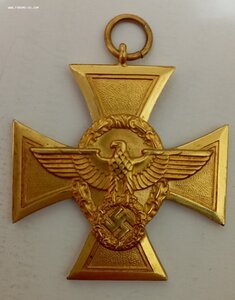 3 РЕЙХ, медаль за 25 лет выслуги в полиции