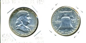 США ½ доллара, 1956 Ben Franklin Half Dollar