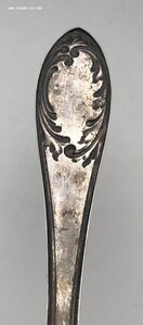 Красивая ажурная серебряная лопатка для торта. Серебро 875