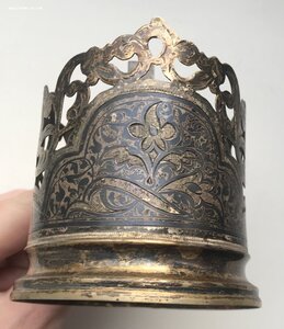 Серебряный подстаканник Кубачи. Чернь. Чернение. Серебро 875