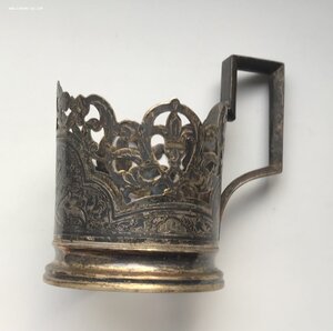 Серебряный подстаканник Кубачи. Чернь. Чернение. Серебро 875