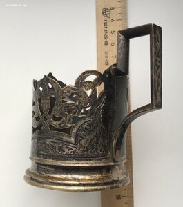Серебряный подстаканник Кубачи. Чернь. Чернение. Серебро 875