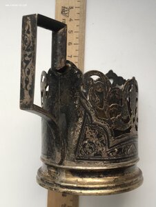 Серебряный подстаканник Кубачи. Чернь. Чернение. Серебро 875