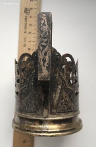 Серебряный подстаканник Кубачи. Чернь. Чернение. Серебро 875