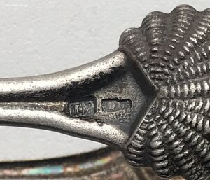 Коллекция серебряных щипцов для сахара. Серебро 875 пробы