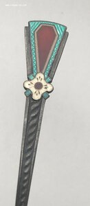 Серебряная ложка, 3 эмали. Серебро 916 пробы со звездой.