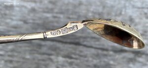Ложки серебро позолота чернение 12 шт, 1840 год. Продажа.