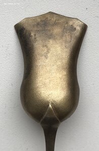 Серебряная ложка для сахара. «Тюльпан». Золочение. 875 проба