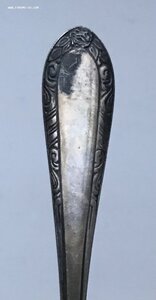 Серебряная ложка для сахара. «Тюльпан». Золочение. 875 проба