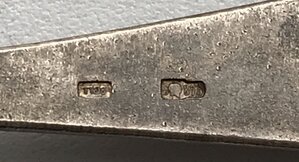 Серебряная ложка для сахара. «Тюльпан». Золочение. 875 проба