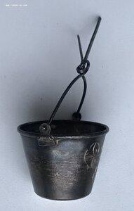 Серебряное ситечко для заварки, на чайник. Штихель. 875 пр