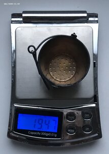 Серебряное ситечко для заварки, на чайник. Штихель. 875 пр