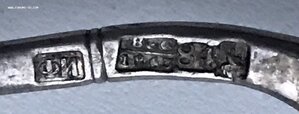 Серебряная ложка для мёда. Штихель. 1863 год. Серебро 84 пр