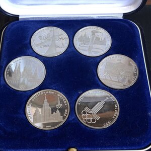 Набор монет Олимпиада-80 (пруф) в коробке.