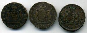 Сибирская монета, две копейки. 1769, 1775, 1777