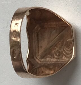 Массивная мужская золотая печатка СССР. Золото 585 проба