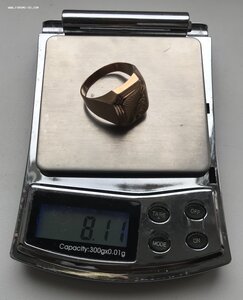 Массивная мужская золотая печатка СССР. Золото 585 проба