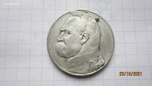 5 злотых 1936 год Пилсудский