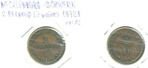 Мекленбург-Шверин,  пфеннига 1872