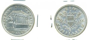 Австрия 1 шиллинг, 1926 (серебро)