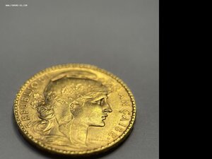 Франция 1909 Петух Золото 20 Фр, полный блеск