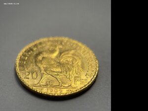 Франция 1909 Петух Золото 20 Фр, полный блеск