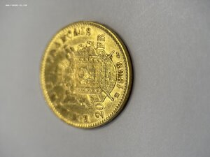 Франция 20Фр 1868 Наполеон 3, MS/UNC, золото/блеск