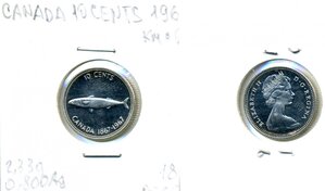 Канада 10 центов, 1967 PROOF; 100 лет Конфедерации Канада