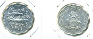 Багамы 10 центов, 1974 UNC