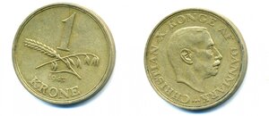 Дания 1 крона, 1943