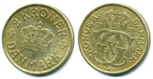 Дания 2 кроны, 1925