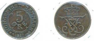 Дания 5 эре, 1912