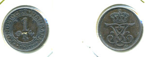 Дания 1 эре, 1907
