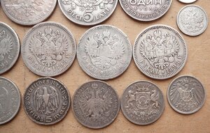Серебро: Империя (рубли от "госки" и далее), импорт 22шт