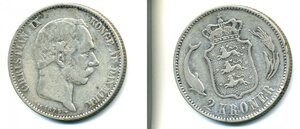 Дания 2 кроны, 1875