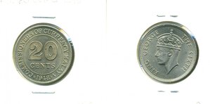 Малайя 20 центов, 1948